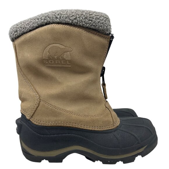 Sorel Ellesmere Winter Boots With Rubber Soles & Faux Fur Trim Womens Size 8 - Picture 1 of 16